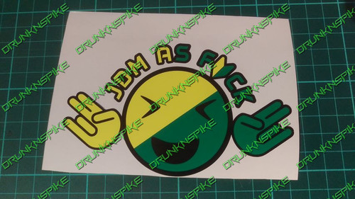 Jdm fck emoji sticker - as,