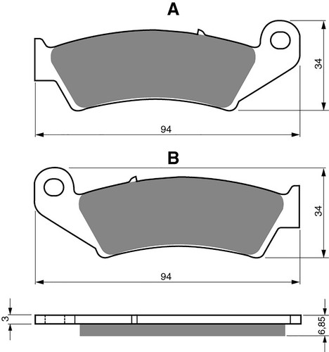 Brake disc pads front - pads, goldfren
